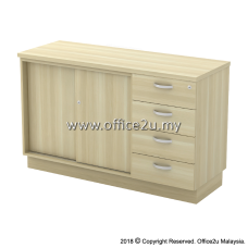 Q-YSP7124 COMBINATION LOW CABINET (SLIDING DOOR + FIXED PEDESTAL 4D)